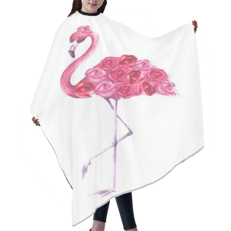 Personality  Tropical Exotic Bird Pink Flamingo Hair Cutting Cape