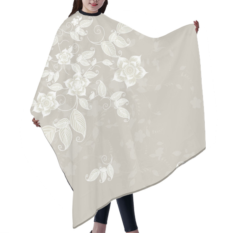 Personality  Floral Greeting Card Hair Cutting Cape