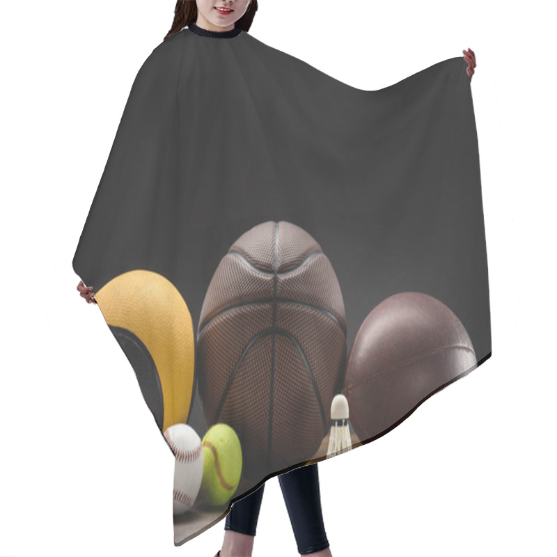 Personality  Sports Balls And Shuttlecock Hair Cutting Cape