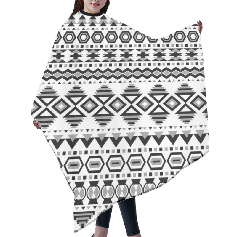 Personality  Ethnic Striped Seamless Pattern. Hair Cutting Cape