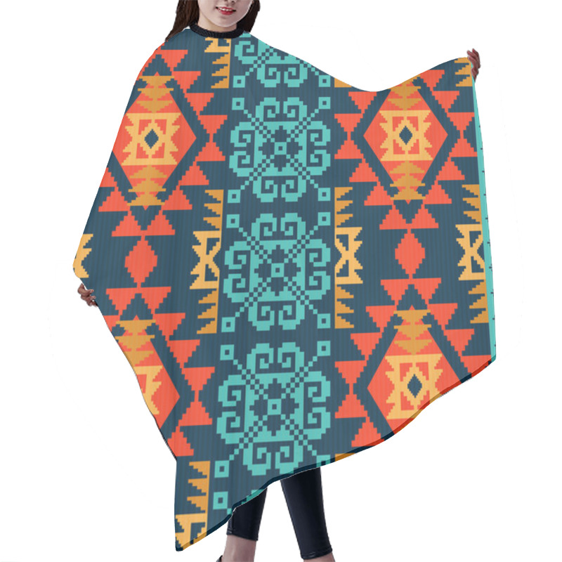 Personality  Navajo Style Background, Ethnic Seamless Pattern Hair Cutting Cape