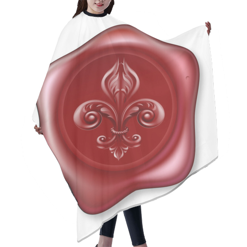 Personality  Fleur-de-lis Sealing Wax Hair Cutting Cape