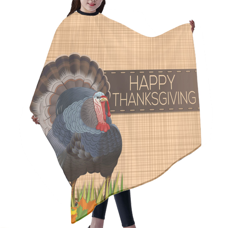 Personality  Thanksgiving Day Design With Turkey Hair Cutting Cape