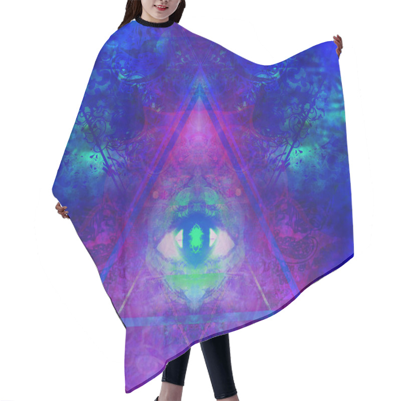 Personality  Illustration Of A Third Eye Mystical Sign Hair Cutting Cape