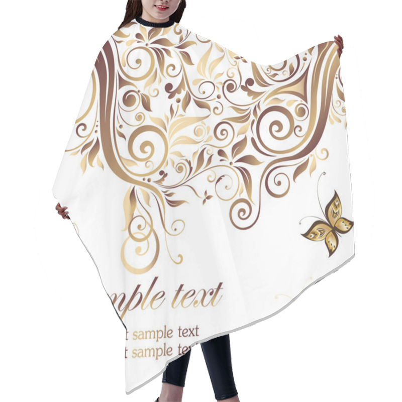 Personality  Ornate Retro Card Hair Cutting Cape