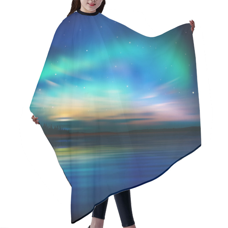 Personality  Abstract Background With Sunset And Mountains Hair Cutting Cape