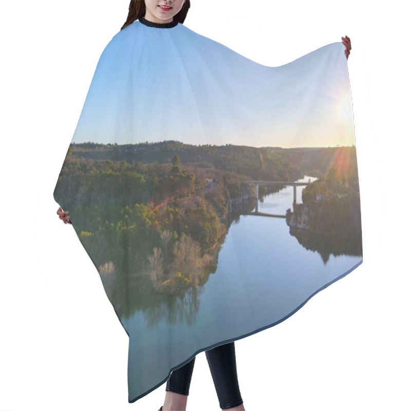 Personality  Aerial View Of The Bridge Over The Gorges Du Verdon Canyon In Provence In The Sunshine Hair Cutting Cape