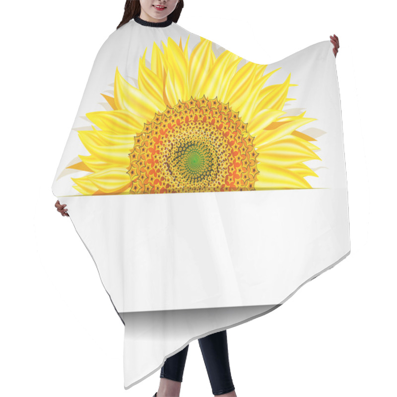 Personality  Abstract Sunflower Background Hair Cutting Cape