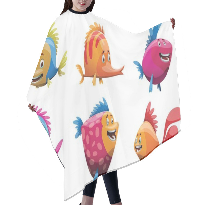 Personality  Set Of Cute Fishes Hair Cutting Cape