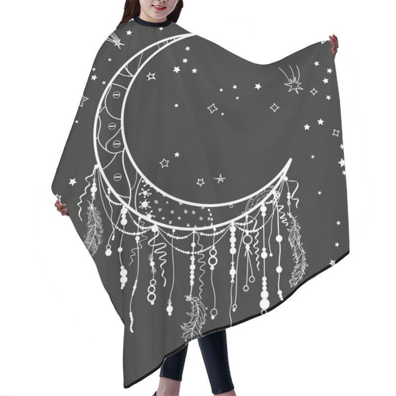 Personality  Illustration. Art Creation Hair Cutting Cape