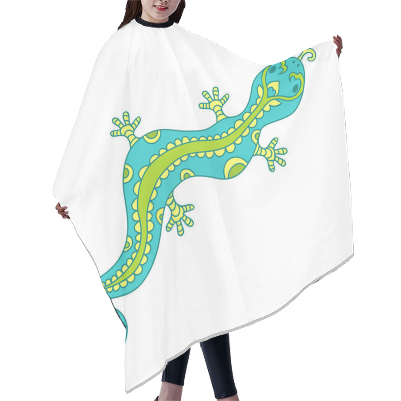 Personality  Lizard Pattern Hair Cutting Cape