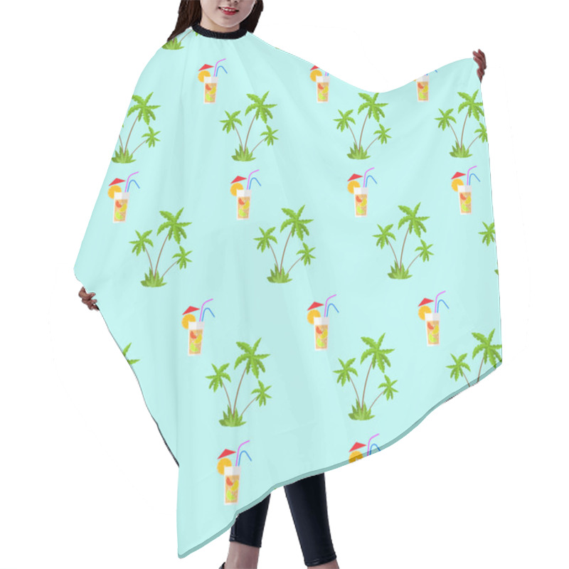 Personality  Palm Trees And Cocktails Pattern Hair Cutting Cape