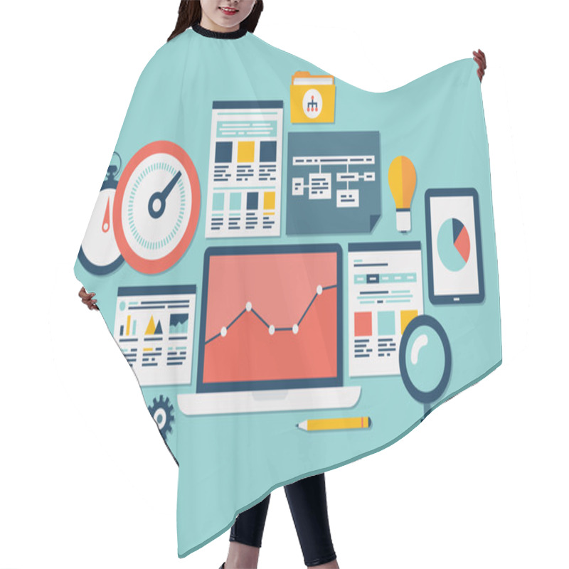 Personality  Website SEO And Analytics Icons Hair Cutting Cape