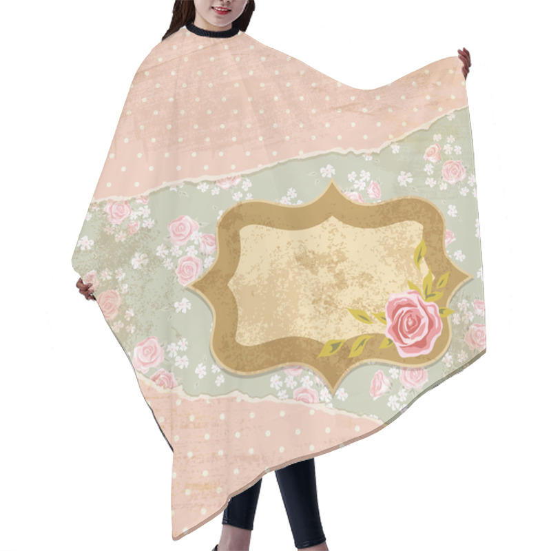 Personality  Rose Scrap Card 3 Hair Cutting Cape