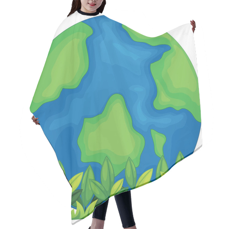 Personality  A Globe Hair Cutting Cape