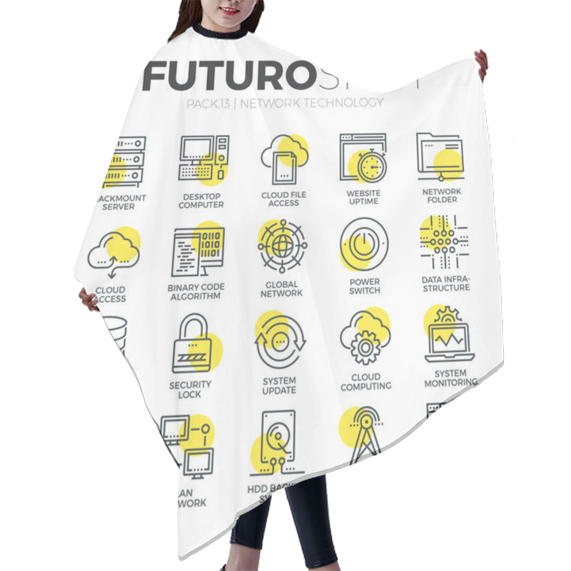 Personality  Cloud Network Futuro Spot Icons Hair Cutting Cape