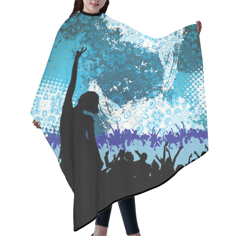 Personality  People Dancing Silhouettes Hair Cutting Cape