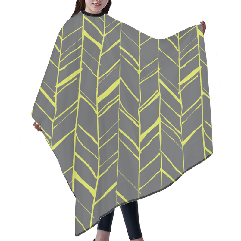 Personality  Hand Drawn Herringbone Pattern Hair Cutting Cape