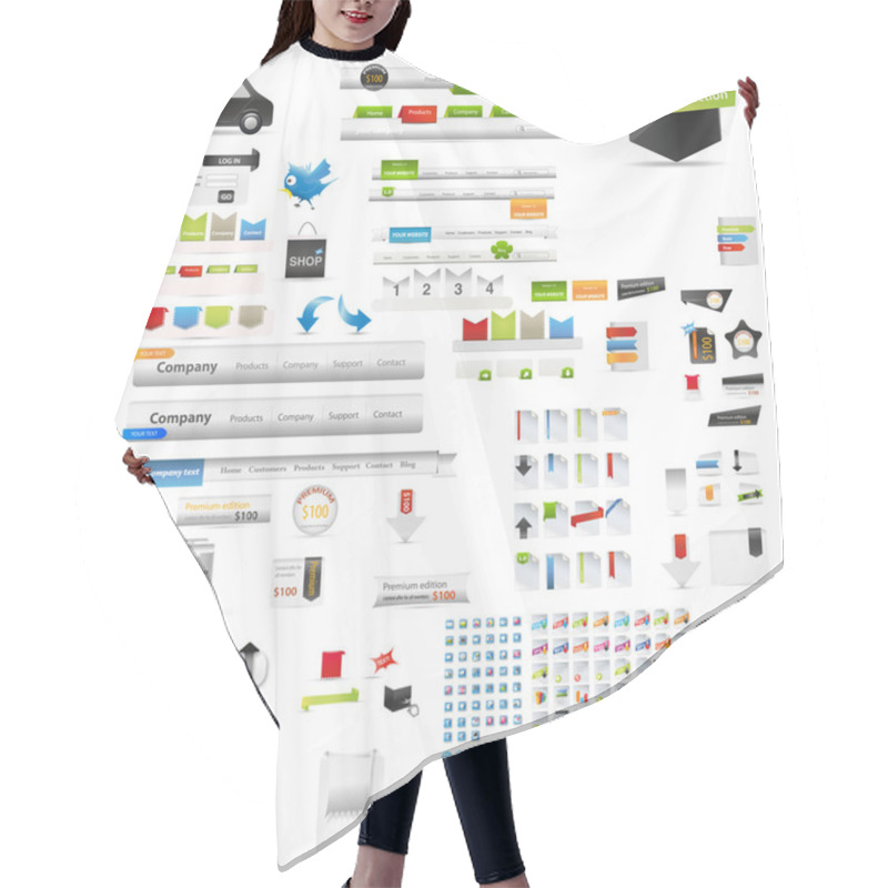 Personality  Designers Toolkit - Large Web Graphic Collection Hair Cutting Cape