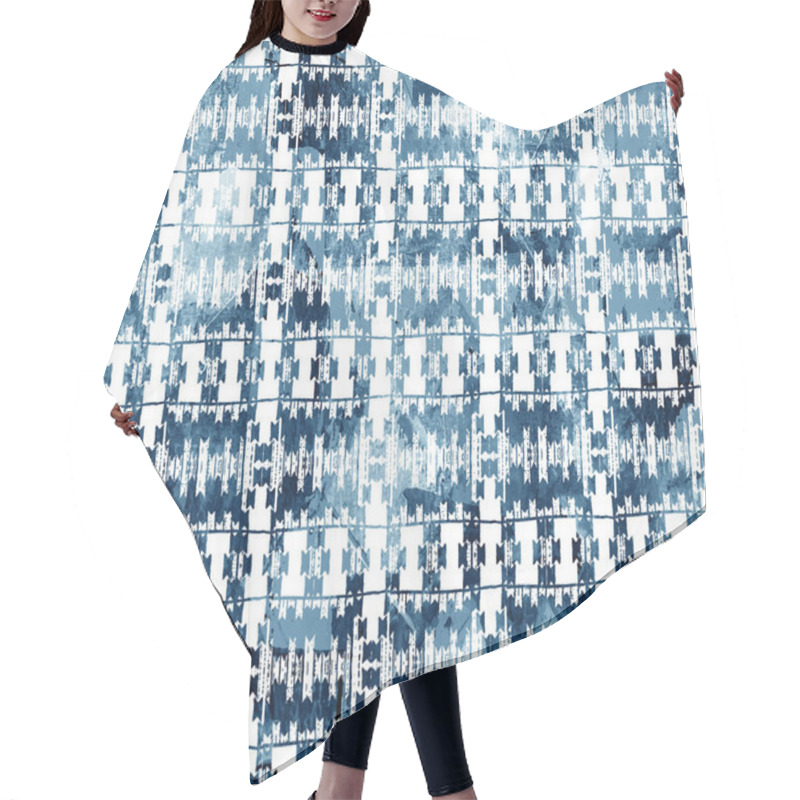 Personality  Geometric Kilim Ikat Pattern With Grunge Texture Hair Cutting Cape