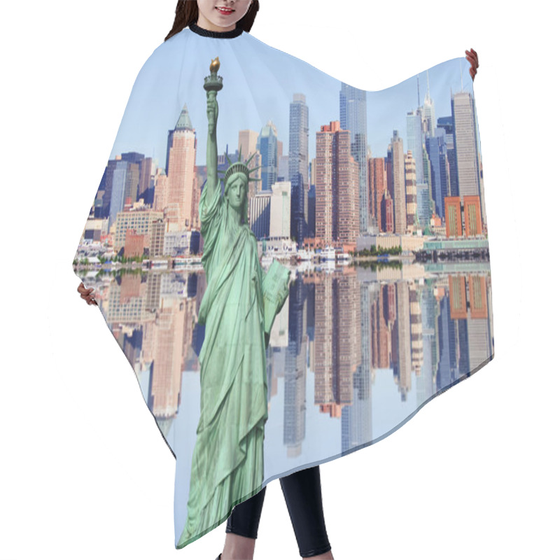 Personality  New York City Skyline Over The Hudson River Hair Cutting Cape