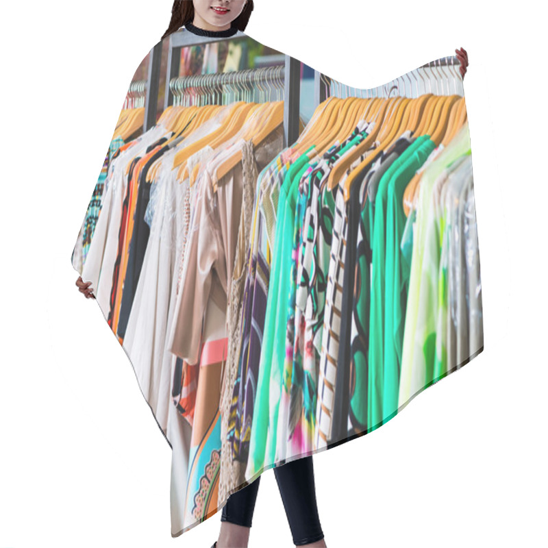 Personality  Fashion In Department Store Or Shop Hair Cutting Cape