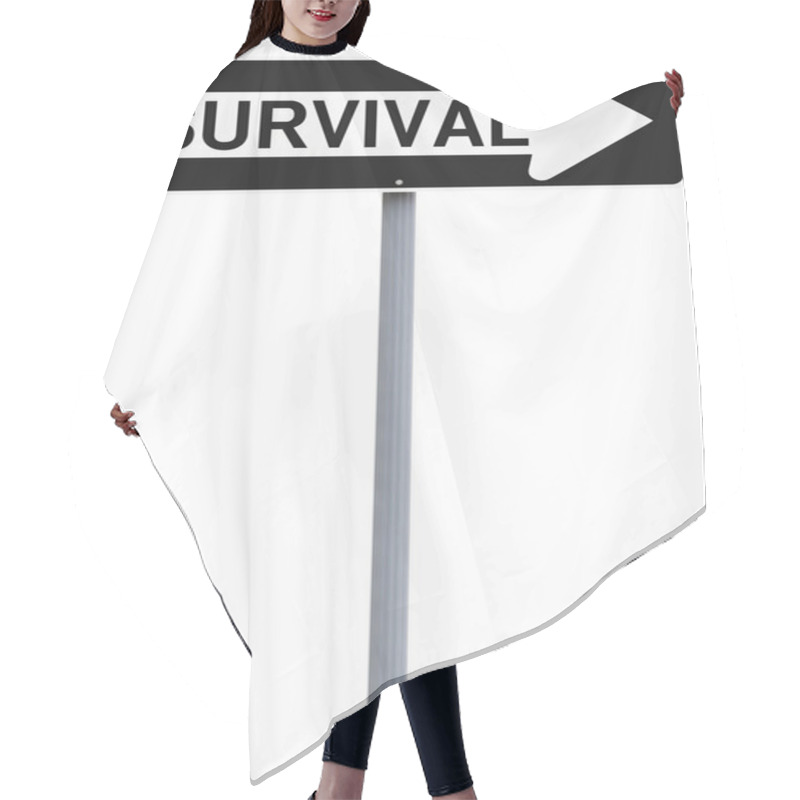 Personality  This Way To Survival Hair Cutting Cape