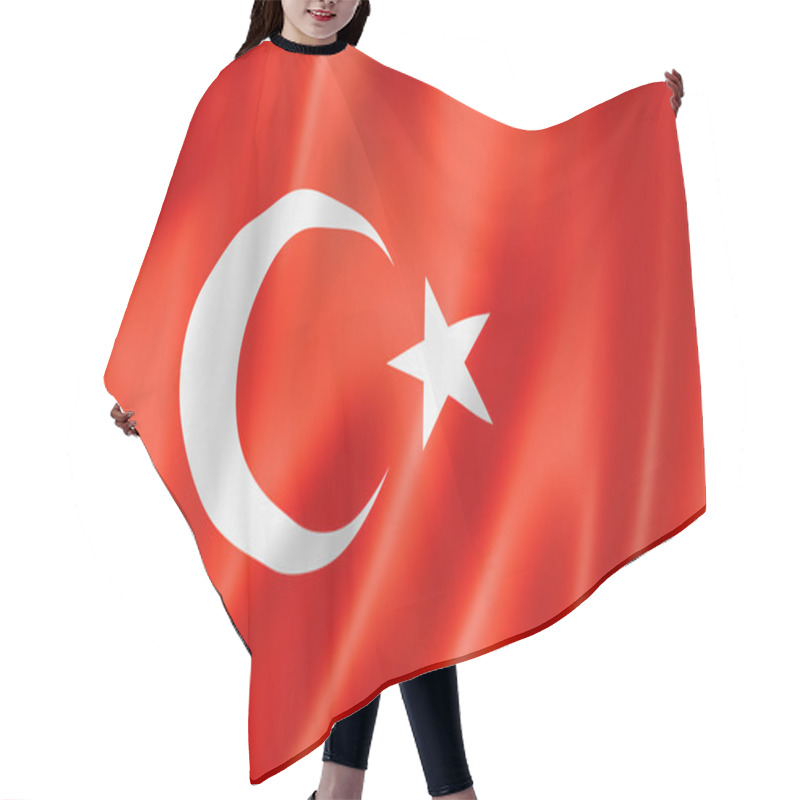 Personality  Turkish Flag Hair Cutting Cape