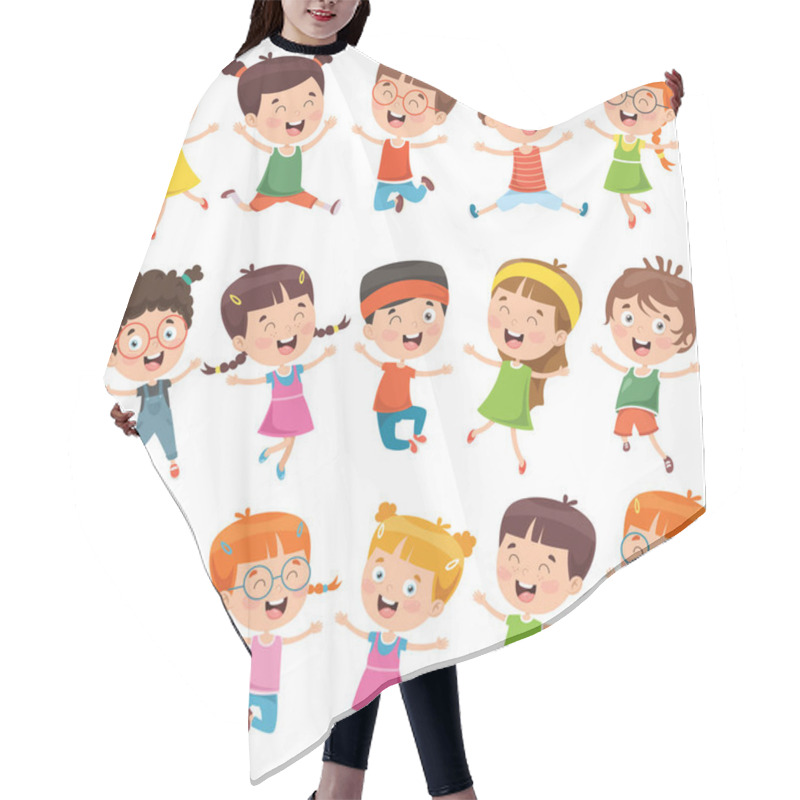 Personality  Collection Of Little Cartoon Children Hair Cutting Cape