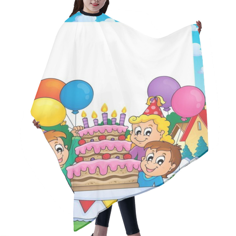 Personality  Party Theme Frame 3 Hair Cutting Cape