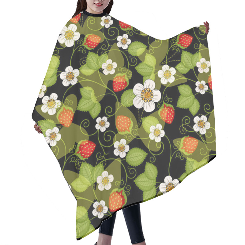 Personality  Seamless Spring Floral Pattern Hair Cutting Cape