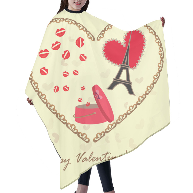 Personality  Valentine's Day Card Hair Cutting Cape