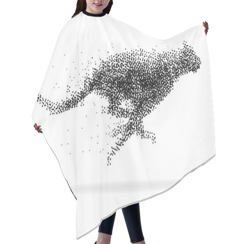 Personality  A Cheetah Illustration Made From Dots Hair Cutting Cape