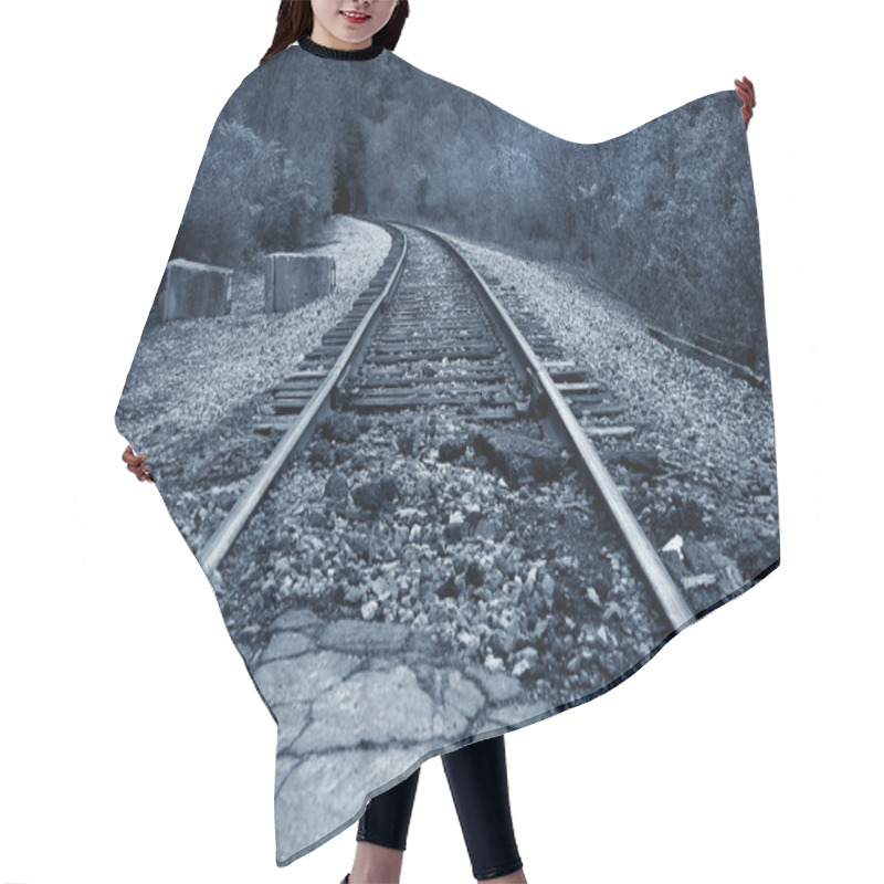 Personality  Train Track Hair Cutting Cape