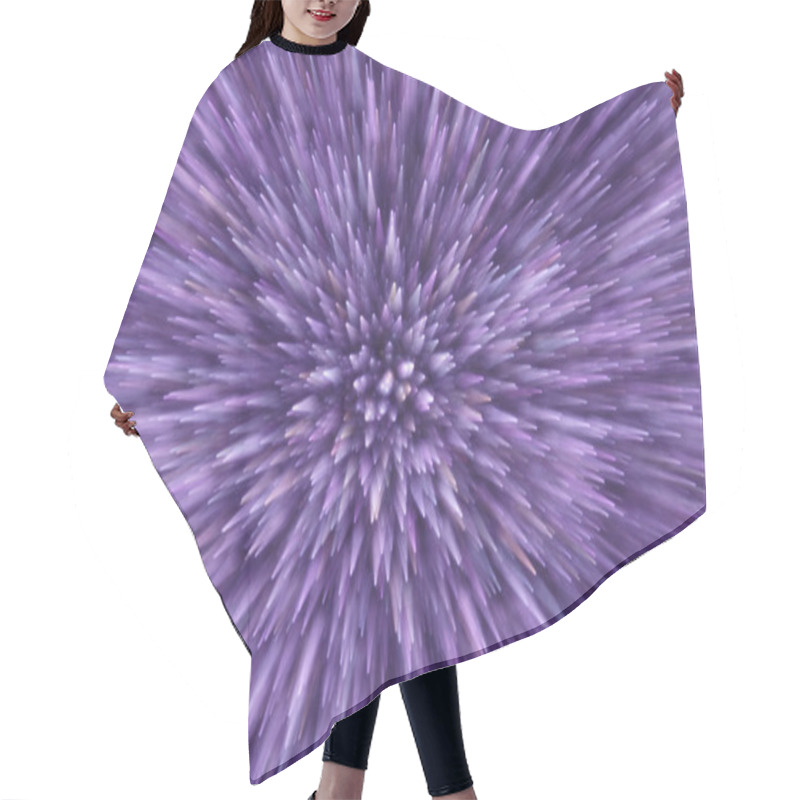 Personality  Purple Abstract Explosion Lights Background Hair Cutting Cape