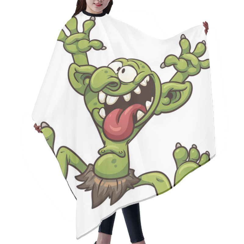 Personality  Crazy Troll Hair Cutting Cape