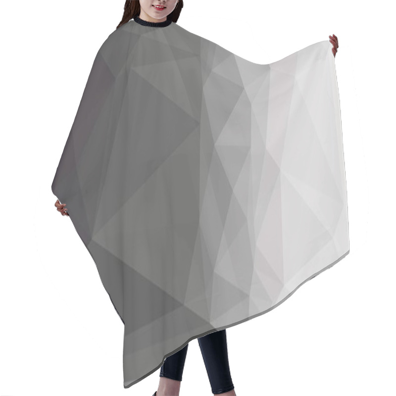 Personality  Abstract Grey And White Background With Poly Pattern Hair Cutting Cape