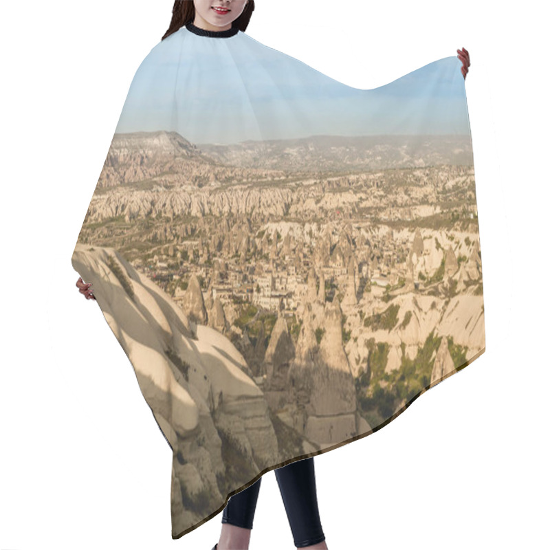 Personality  Aerial View Of Cityscape And Mountains In Cappadocia, Turkey  Hair Cutting Cape