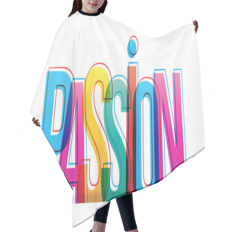 Personality  Passion Word Vector Design Hair Cutting Cape