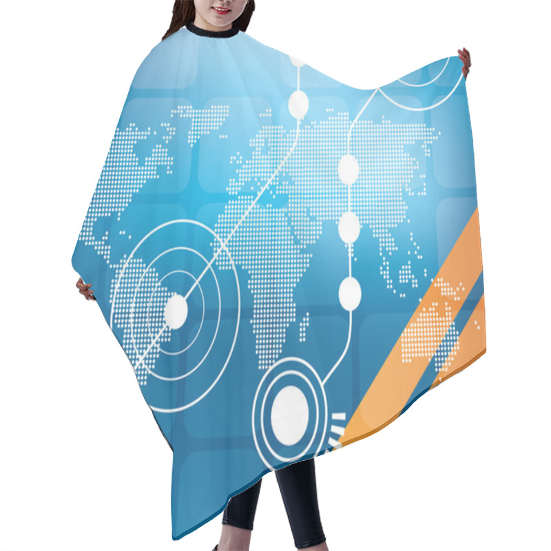 Personality  Business Background Vector Hair Cutting Cape