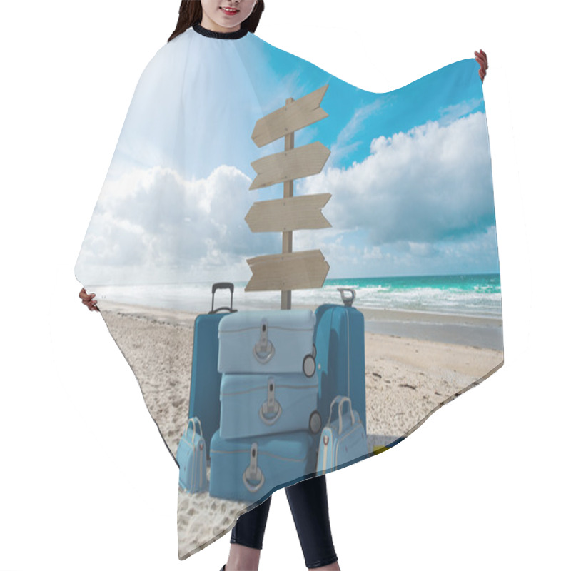 Personality  Beach Vacations Directions Hair Cutting Cape