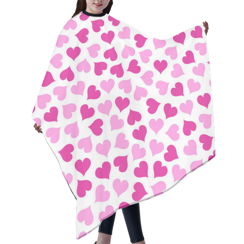 Personality  Pink Heart Decorative Pattern Background Vector Illustration Hair Cutting Cape