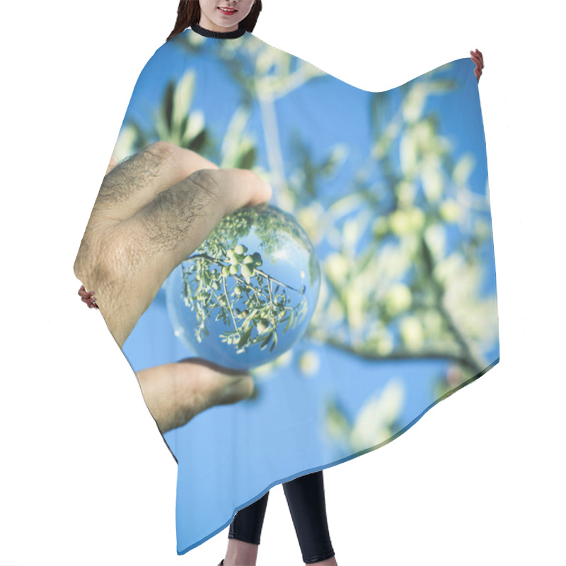 Personality  Olive Tree In A Crystal Ball Hair Cutting Cape