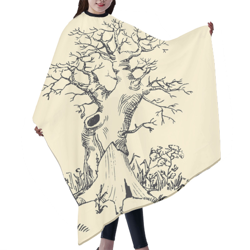 Personality  Old Tree Hair Cutting Cape