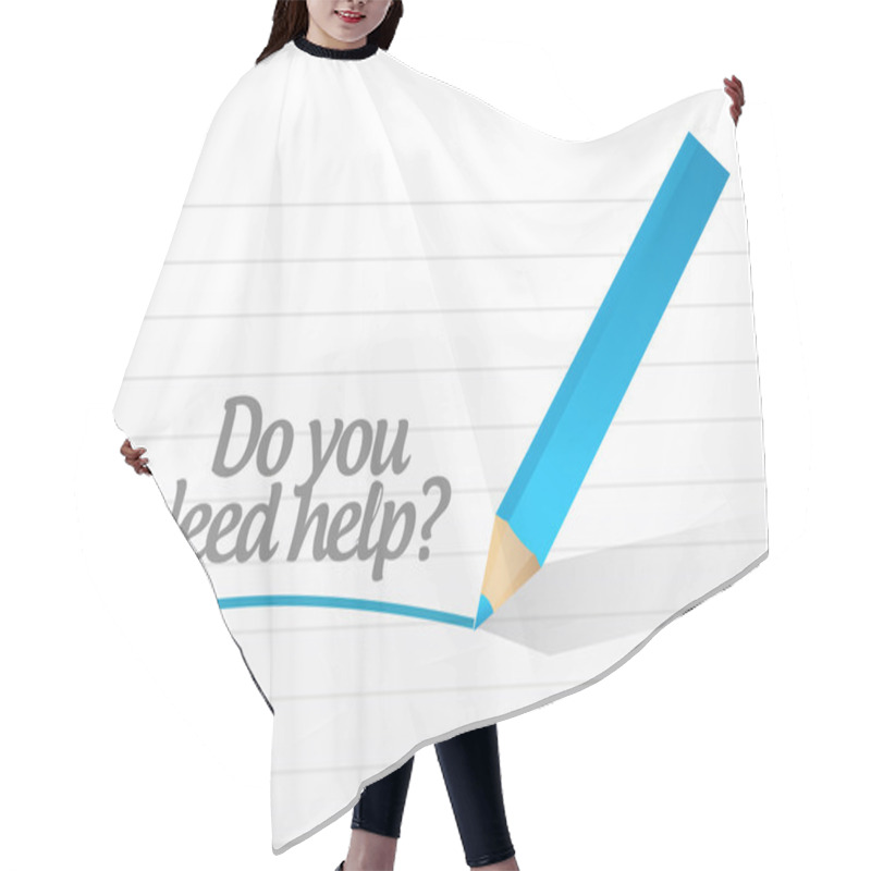 Personality  Do You Need Help Message Illustration Hair Cutting Cape