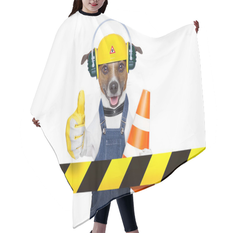 Personality  Under Construction Dog Hair Cutting Cape