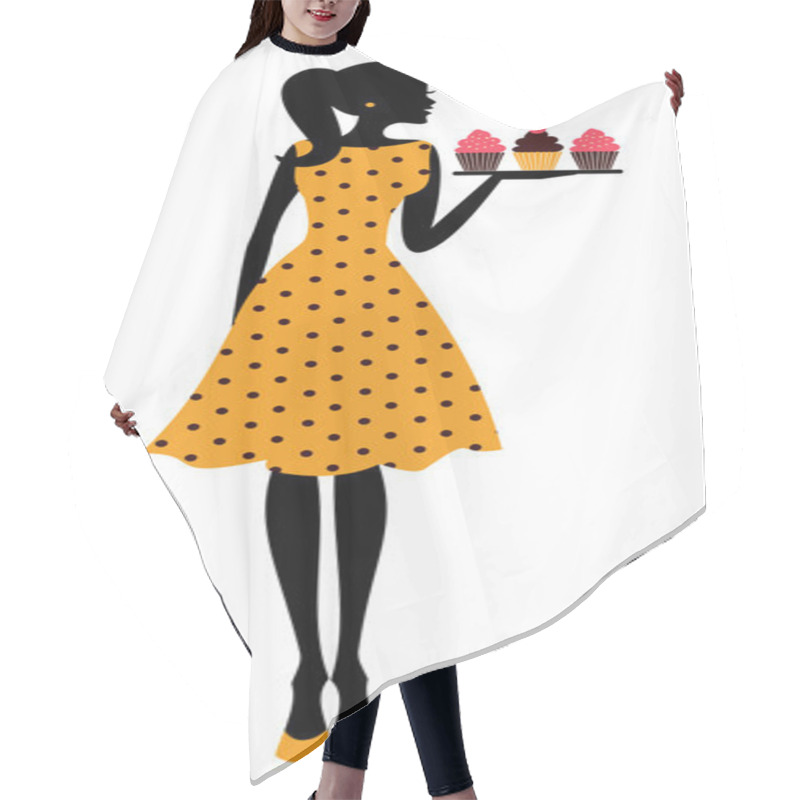 Personality  Cupcake Girl Hair Cutting Cape