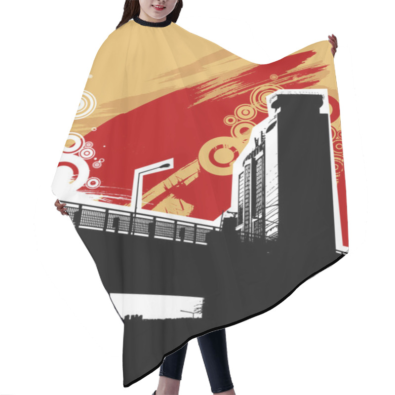 Personality  Abstract Urban Design Hair Cutting Cape