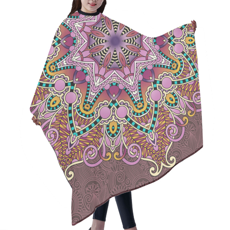 Personality  Pattern In Ukrainian Oriental Ethnic Style For Your Greeting Hair Cutting Cape