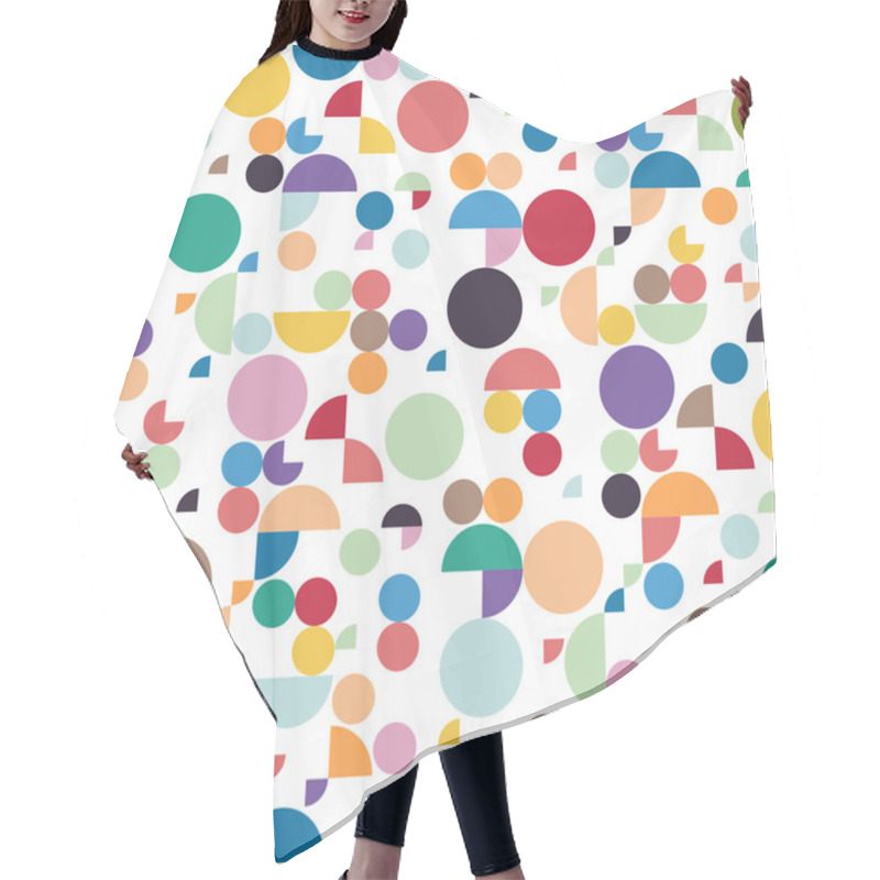 Personality  Seamless Retro Abstract Geometric Pattern. Vector Illustration Hair Cutting Cape